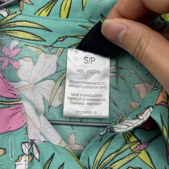 Maui & Sons Hawaiian Button Down Short Sleeve Men's Shirt Small Palm Tree Design - Picture 7 of 15